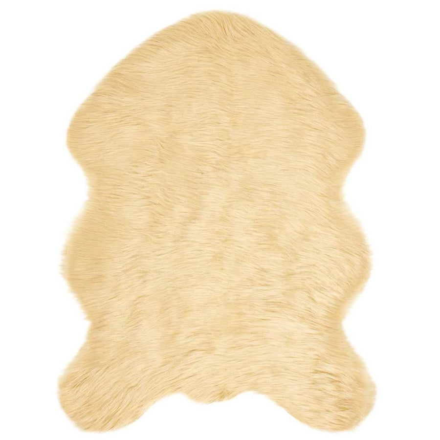 Nepleer Schapenvacht Tapijt Crème 80 x 120 cm Polyester