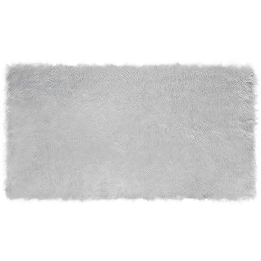 Nepleer Schapenvacht Tapijt Grijs 60 x 110 cm Polyester
