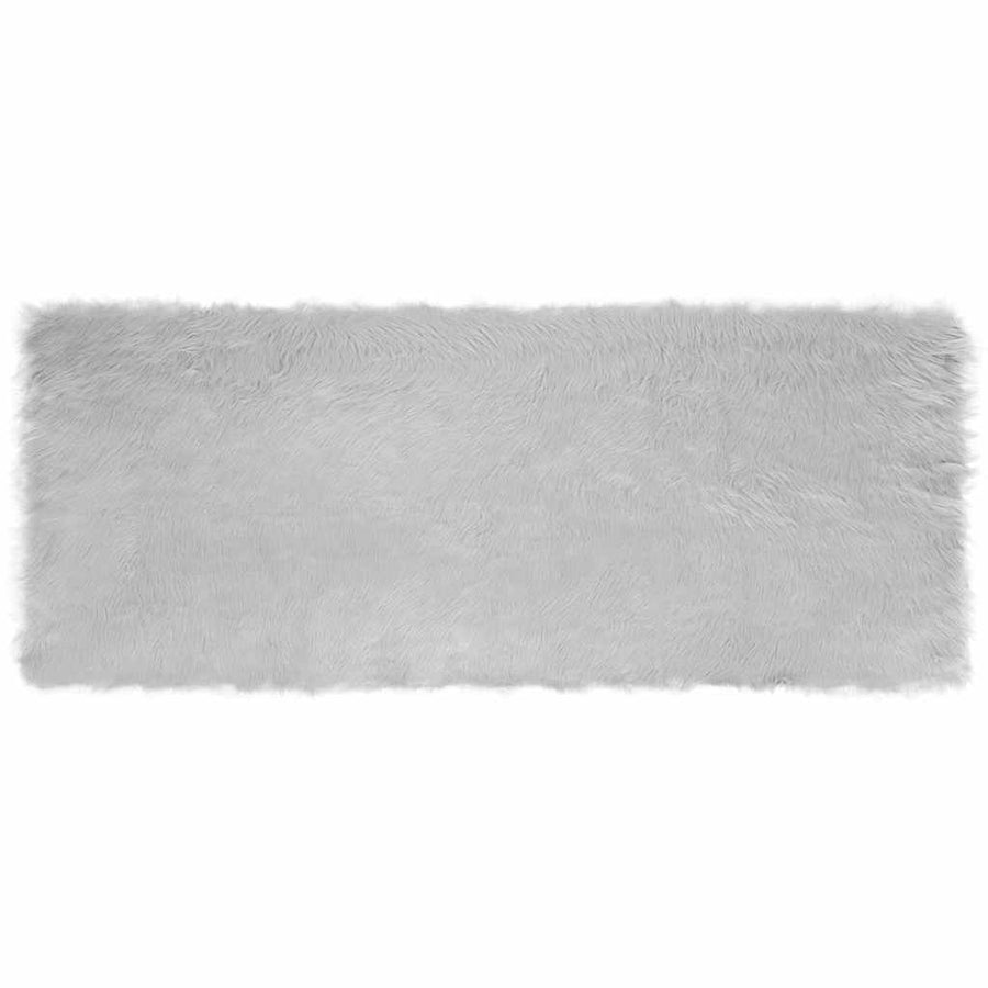 Nepleer Schapenvacht Tapijt Grijs 80 x 200 cm Polyester