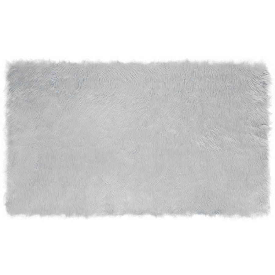 Nepleer Schapenvacht Tapijt Grijs 200 x 100 cm Polyester