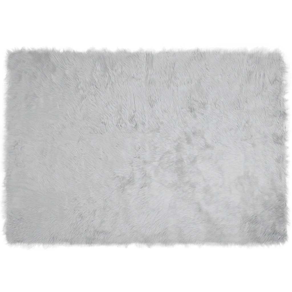 Nepleer Schapenvacht Tapijt Grijs 120 x 170 cm Polyester