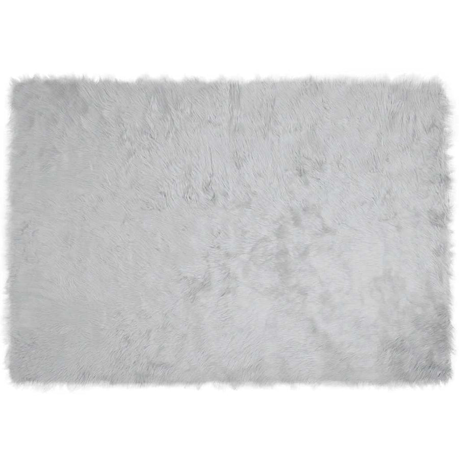 Nepleer Schapenvacht Tapijt Grijs 120 x 170 cm Polyester
