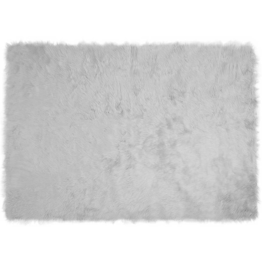 Nepleer Schapenvacht Tapijt Grijs 140 x 200 cm Polyester