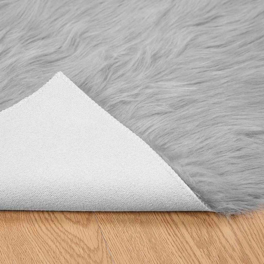 Nepleer Schapenvacht Tapijt Grijs 160 x 230 cm Polyester