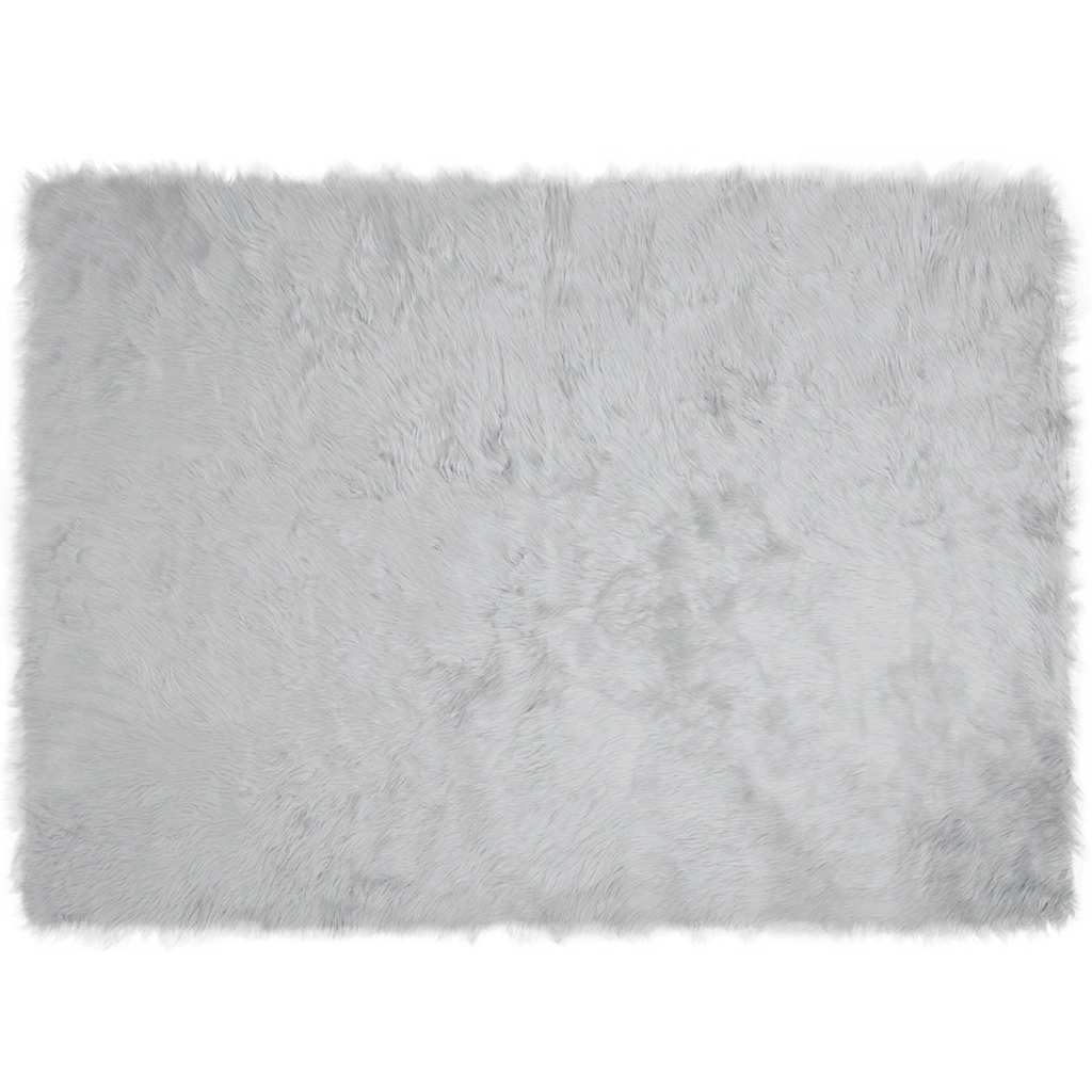 Nepleer Schapenvacht Tapijt Grijs 160 x 230 cm Polyester