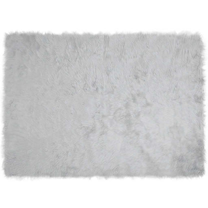 Nepleer Schapenvacht Tapijt Grijs 160 x 230 cm Polyester