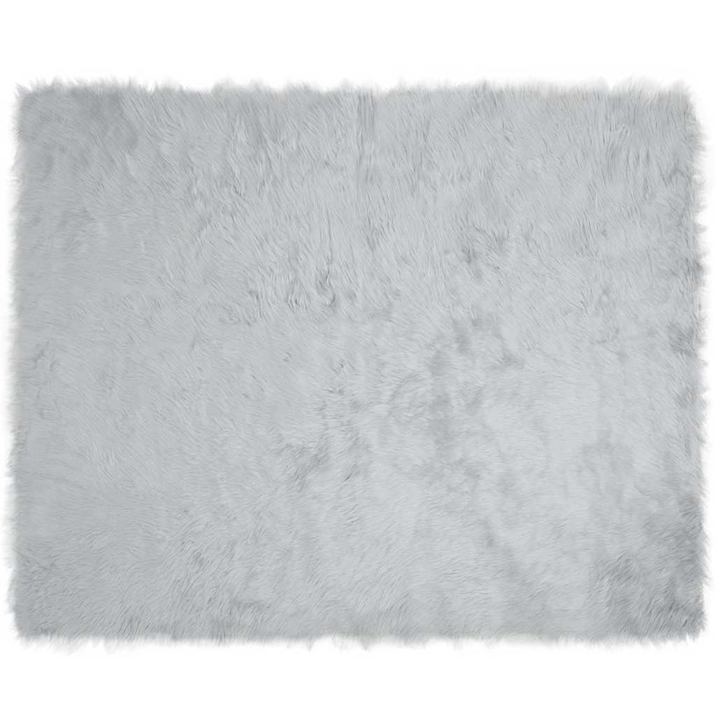 Nepleer Schapenvacht Tapijt Grijs 200 x 280 cm Polyester