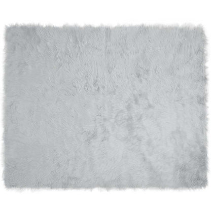Nepleer Schapenvacht Tapijt Grijs 200 x 280 cm Polyester