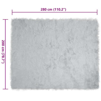 Nepleer Schapenvacht Tapijt Grijs 200 x 280 cm Polyester