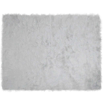 Nepleer Schapenvacht Tapijt Grijs 240 x 340 cm Polyester