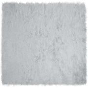 Nep schapenvacht tapijt grijs 120x120 cm polyester
