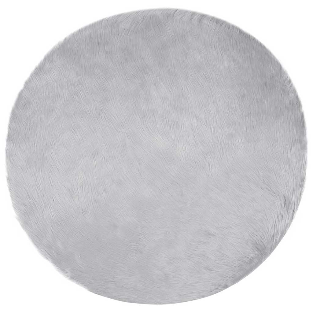 Nepleer Schapenvacht Tapijt Grijs 200 x 200 cm Polyester