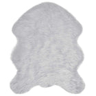 Nep schapenvacht tapijt grijs 50x80 cm polyester