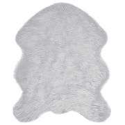Nep schapenvacht tapijt grijs 50x80 cm polyester