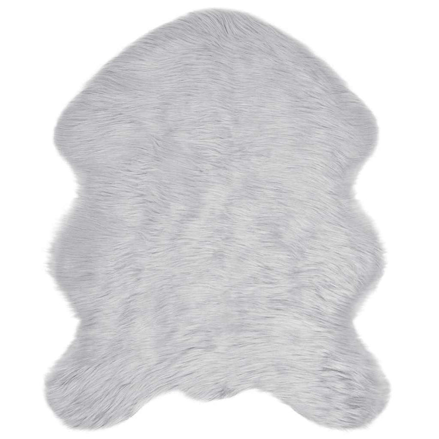 Nepleer Schapenvacht Tapijt Grijs 50 x 80 cm Polyester
