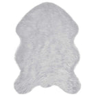Vloerkleed schapenvacht 60x90 cm grijs polyester