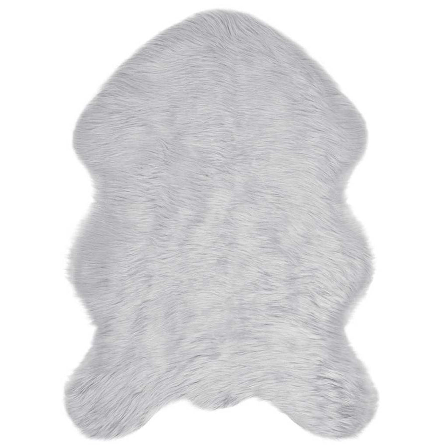 Nepleer Schapenvacht Tapijt Grijs 60 x 90 cm Polyester