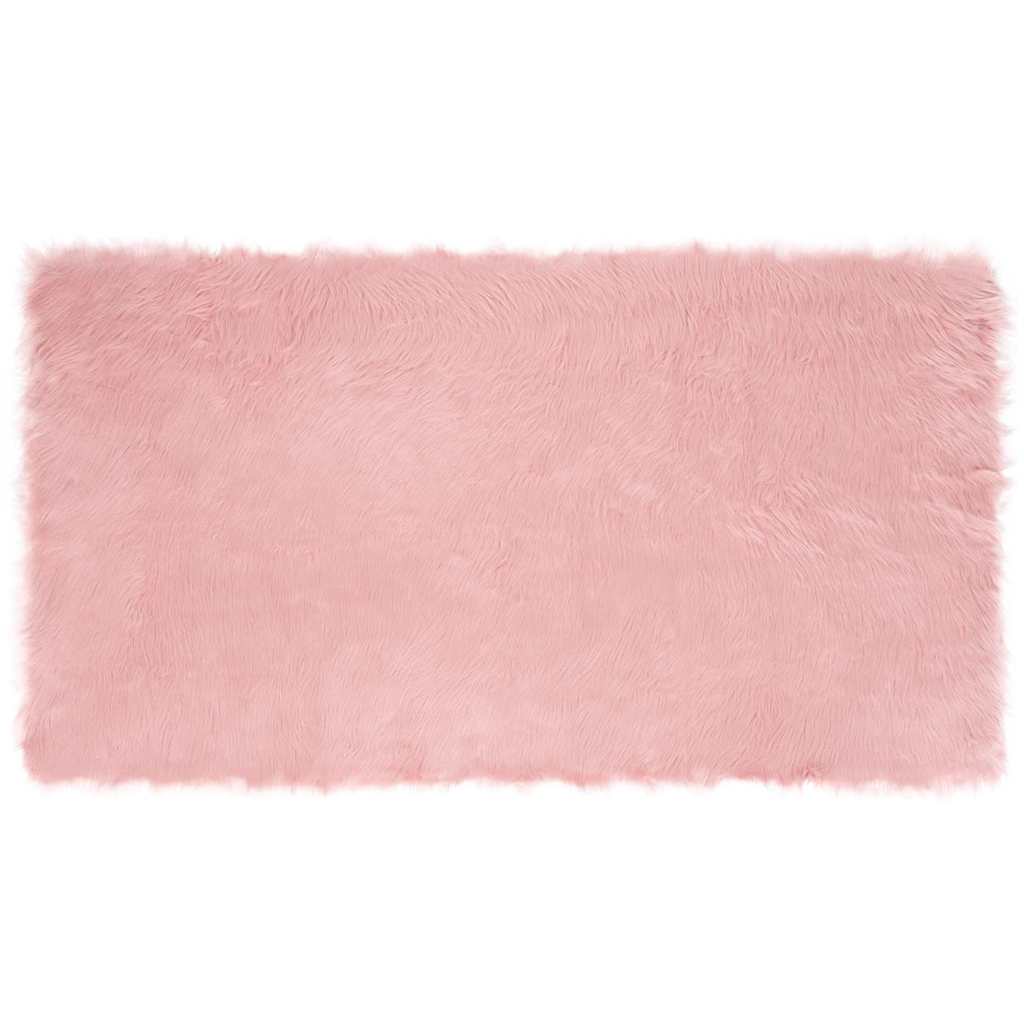 Nepleer Schapenvacht Tapijt Roze 60 x 110 cm Polyester