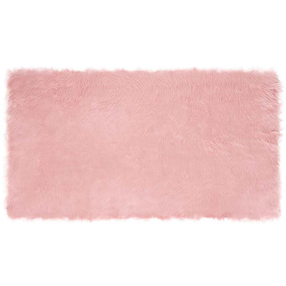 Nepleer Schapenvacht Tapijt Roze 60 x 110 cm Polyester