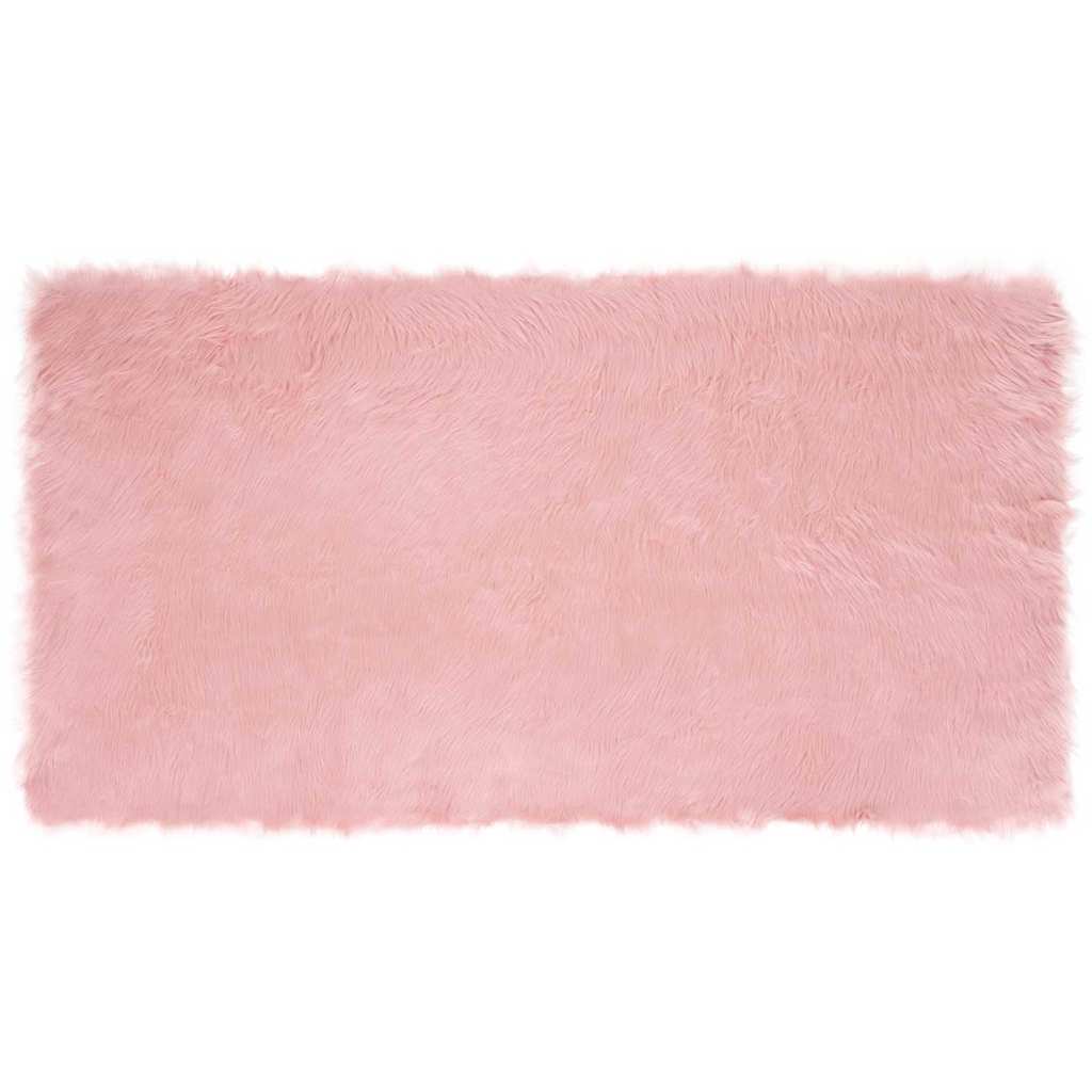 Nepleer Schapenvacht Tapijt Roze 80 x 150 cm Polyester