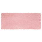 Nep schapenvacht tapijt roze 80x200 cm polyester