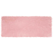 Nep schapenvacht tapijt roze 80x200 cm polyester