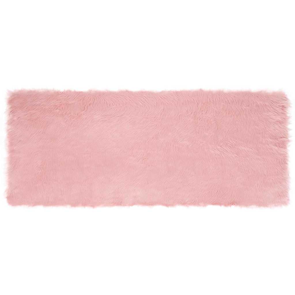 Nepleer Schapenvacht Tapijt Roze 80 x 200 cm Polyester