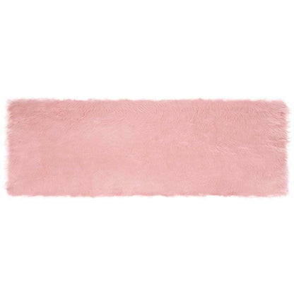 Nepleer Schapenvacht Tapijt Roze 80 x 250 cm Polyester