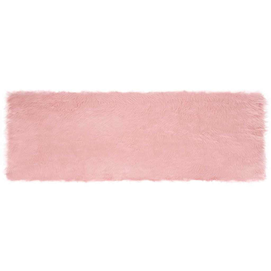 Nepleer Schapenvacht Tapijt Roze 80 x 250 cm Polyester