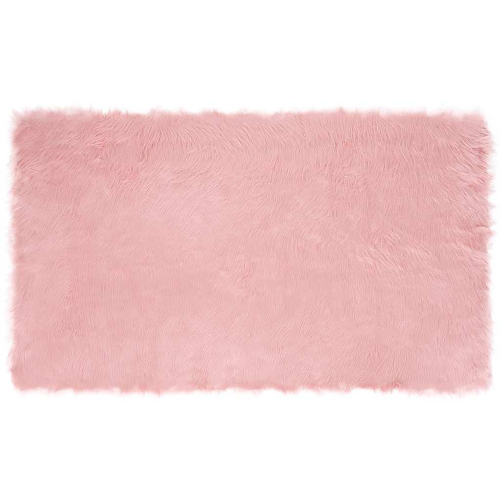 Nepleer Schapenvacht Tapijt Roze 100 x 200 cm Polyester