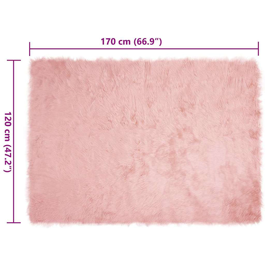 Nepleer Schapenvacht Tapijt Roze 120 x 170 cm Polyester