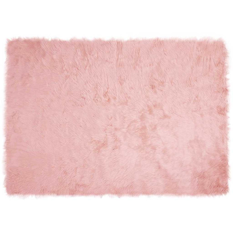 Nepleer Schapenvacht Tapijt Roze 140 x 200 cm Polyester
