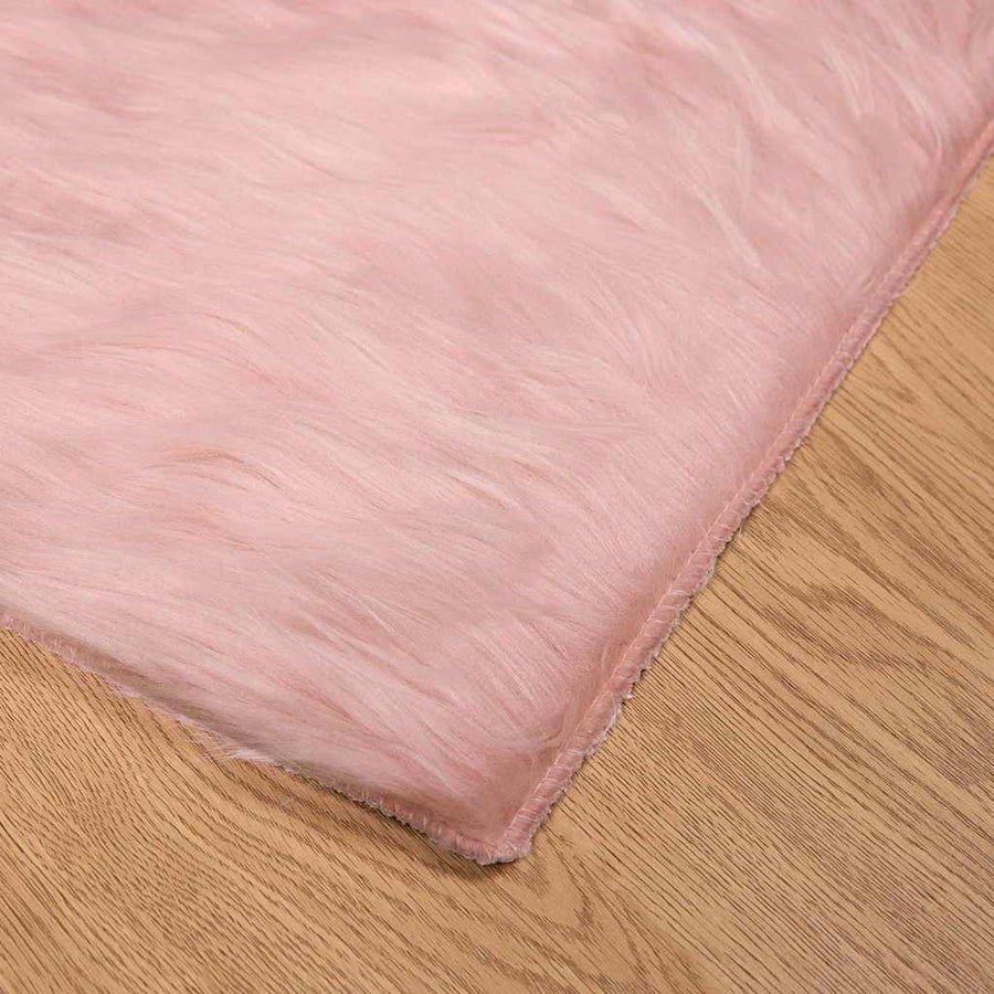 Nepleer Schapenvacht Tapijt Roze 160 x 230 cm Polyester