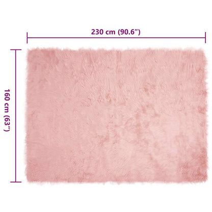 Nepleer Schapenvacht Tapijt Roze 160 x 230 cm Polyester