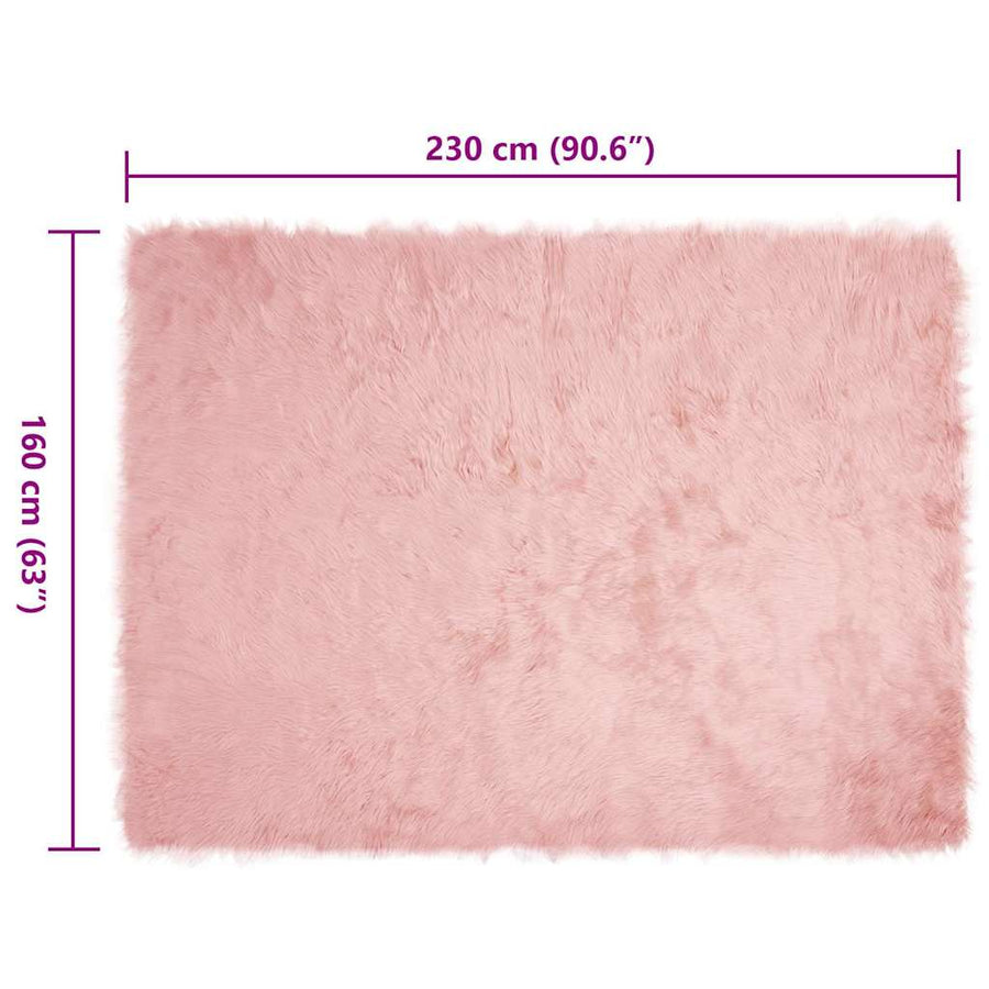 Nepleer Schapenvacht Tapijt Roze 160 x 230 cm Polyester