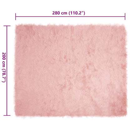 Nepleer Schapenvacht Tapijt Roze 200 x 280 cm Polyester