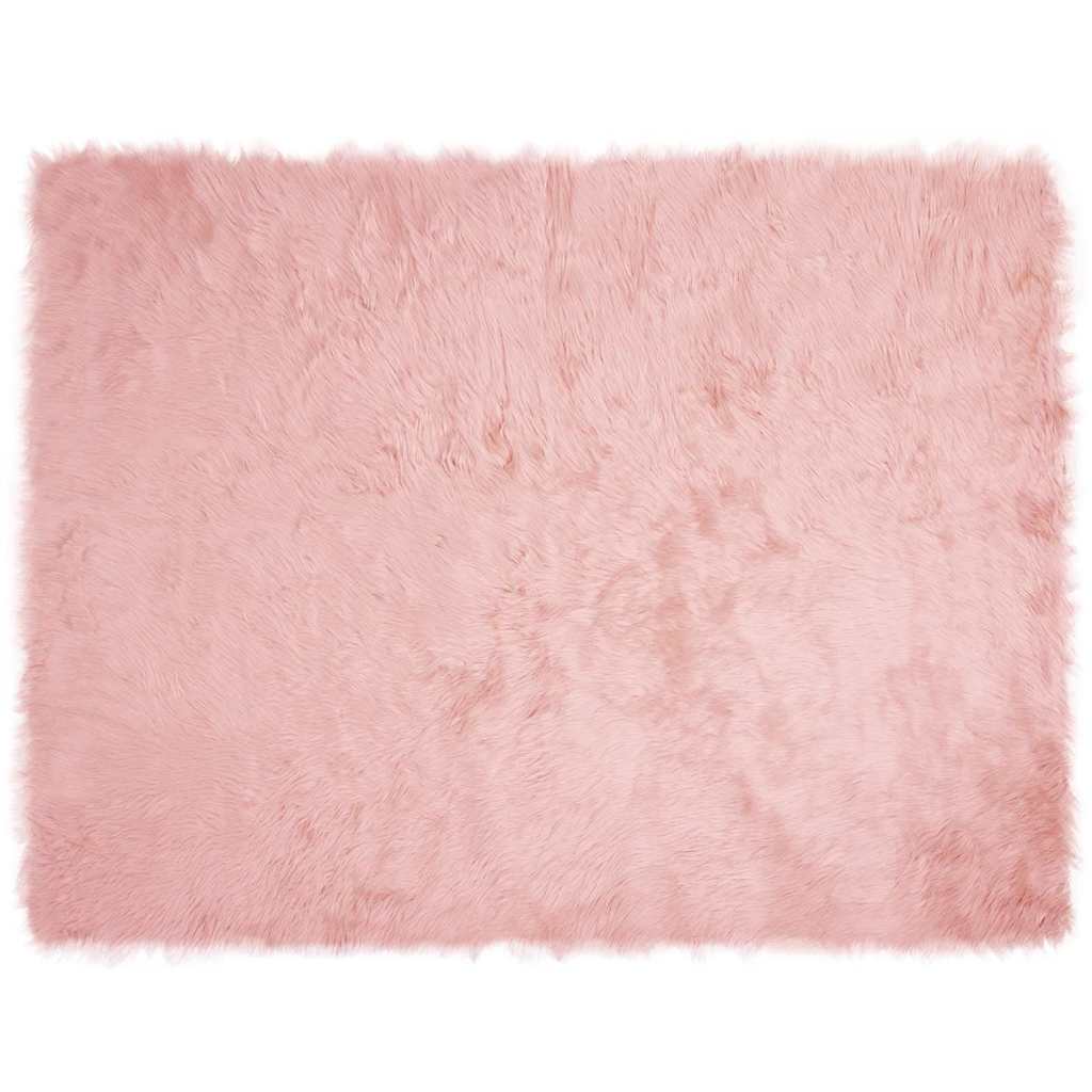 Nepleer Schapenvacht Tapijt Roze 240 x 340 cm Polyester