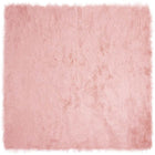 Nep schapenvacht tapijt roze 160x160 cm polyester