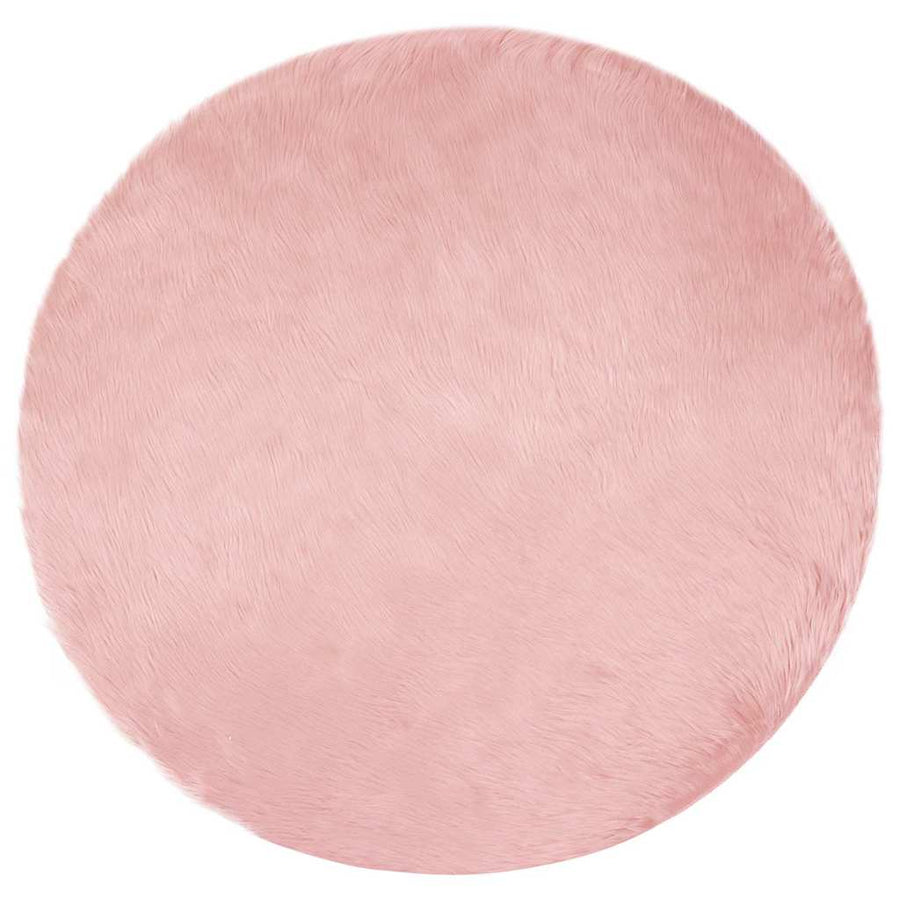 Nepleer Schapenvacht Tapijt Roze 80 x 80 cm Polyester
