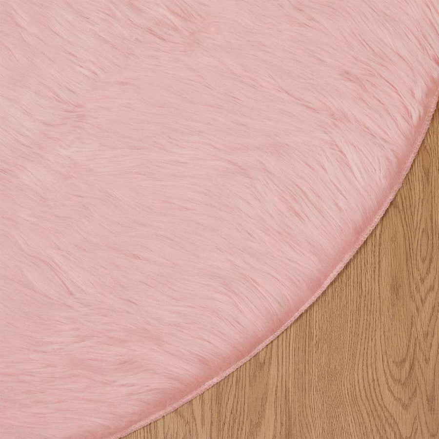 Nepleer Schapenvacht Tapijt Roze 200 x 200 cm Polyester