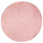 Vloerkleed rond 200 cm polyester roze