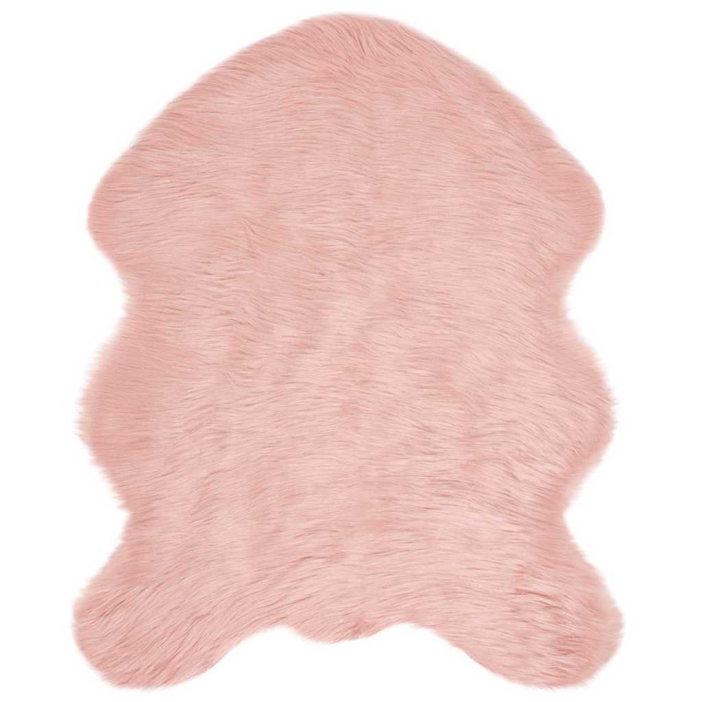 Nepleer Schapenvacht Tapijt Roze 80 x 50 cm Polyester