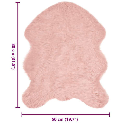 Nepleer Schapenvacht Tapijt Roze 80 x 50 cm Polyester