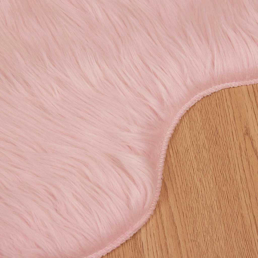 Nepleer Schapenvacht Tapijt Roze 60 x 90 cm Polyester