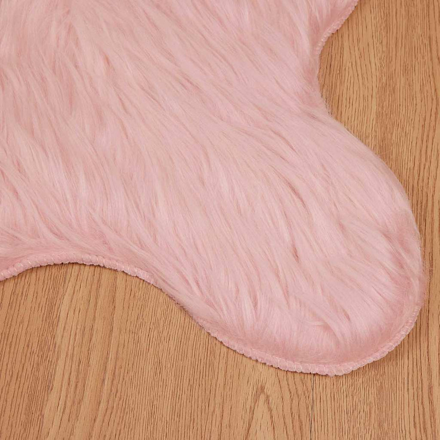 Nepleer Schapenvacht Tapijt Roze 60 x 90 cm Polyester