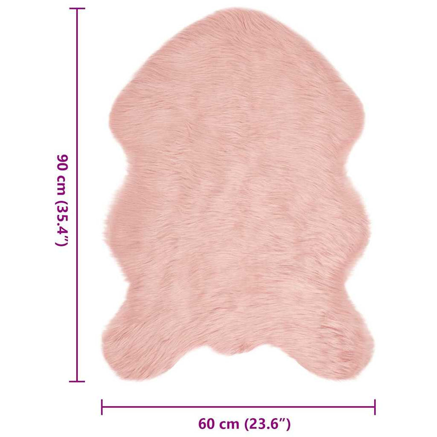 Nepleer Schapenvacht Tapijt Roze 60 x 90 cm Polyester