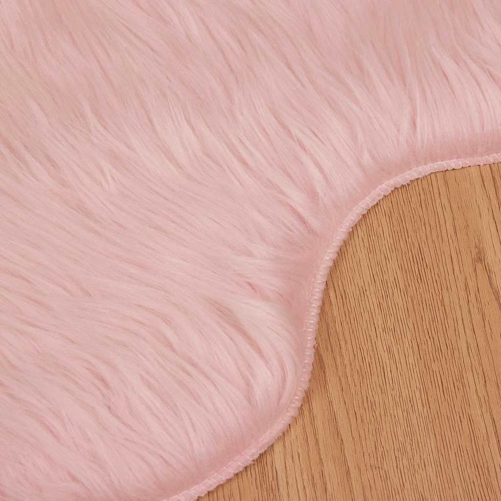 Nepleer Schapenvacht Tapijt Roze 80 x 119 cm Polyester