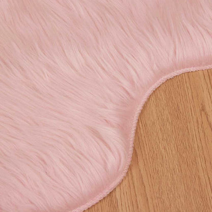 Nepleer Schapenvacht Tapijt Roze 80 x 119 cm Polyester
