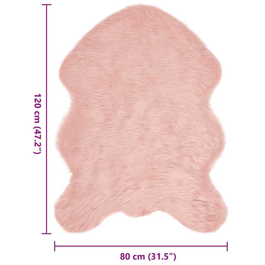 Nepleer Schapenvacht Tapijt Roze 80 x 119 cm Polyester