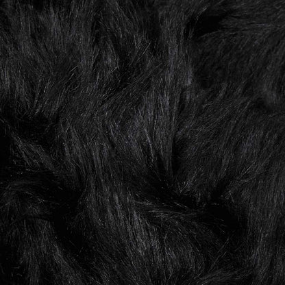 Nepleer Schapenvacht Tapijt Zwart 160 x 160 cm Polyester